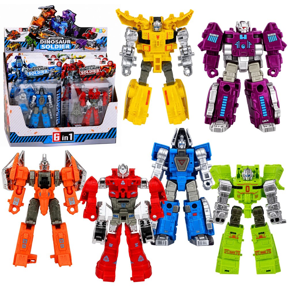 Robot Dinozaur 2w1 Zmieniający Się Ruchome Elementy Figurka Mix