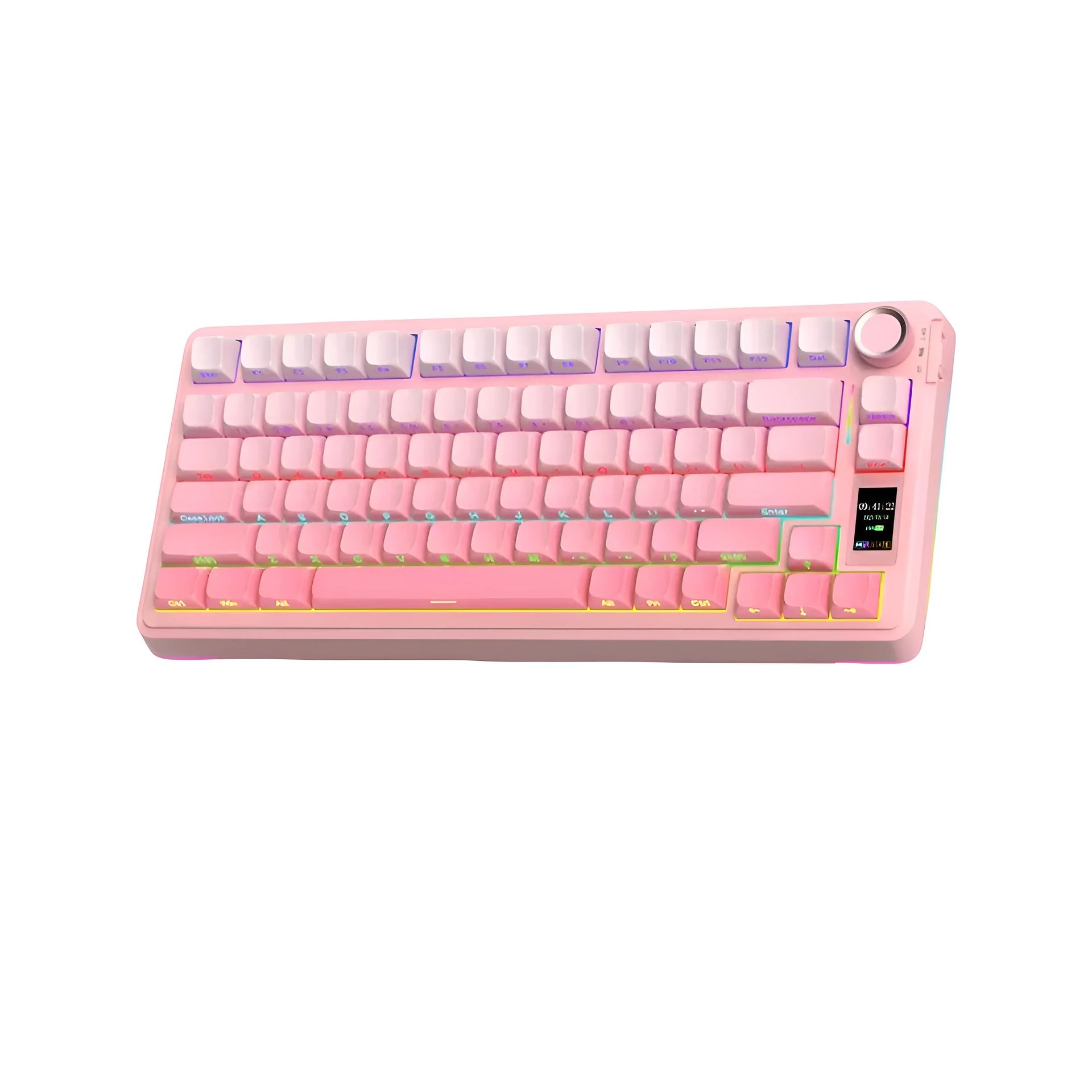 AULA - S75 Pro Wireless Mechanical Gaming Keyboard Gradient Pink - Bezprzewodowa Klawiatura Mechaniczna AS75PROSGWSV3GPNK