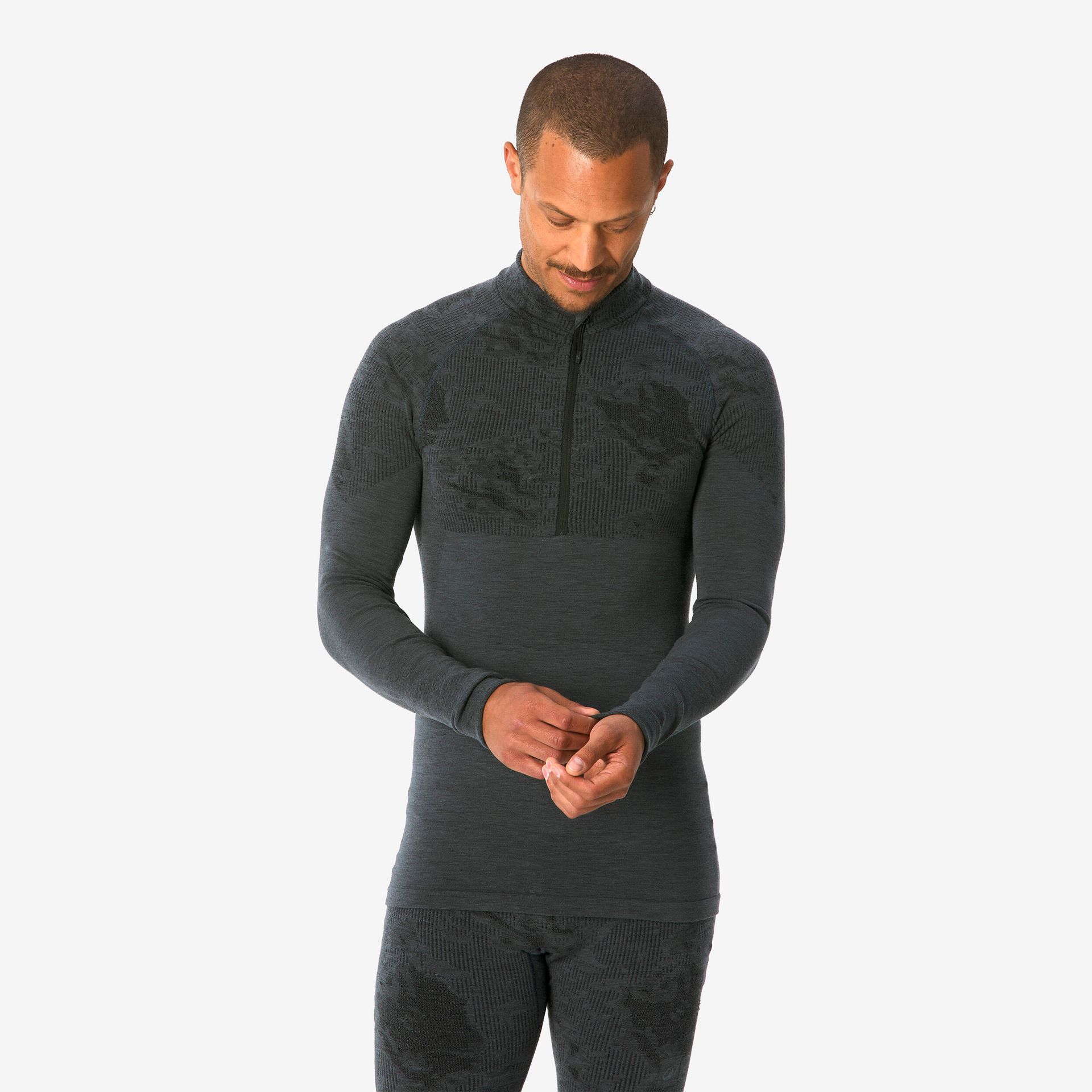 Koszulka termoaktywna narciarska męska Quechua BL 900 wool seamless