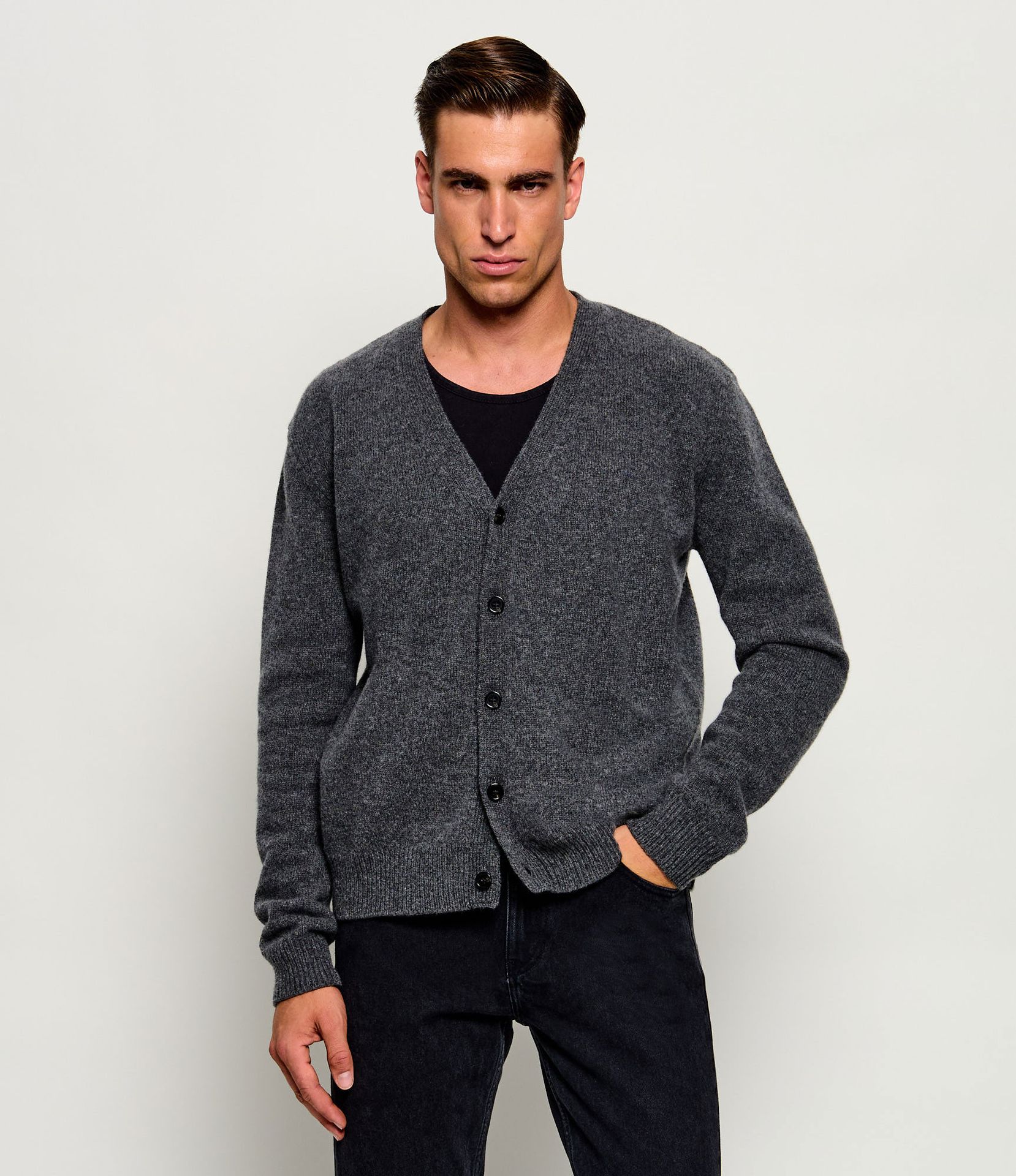 A.P.C. Wełniany kardigan Kevin Regular Fit