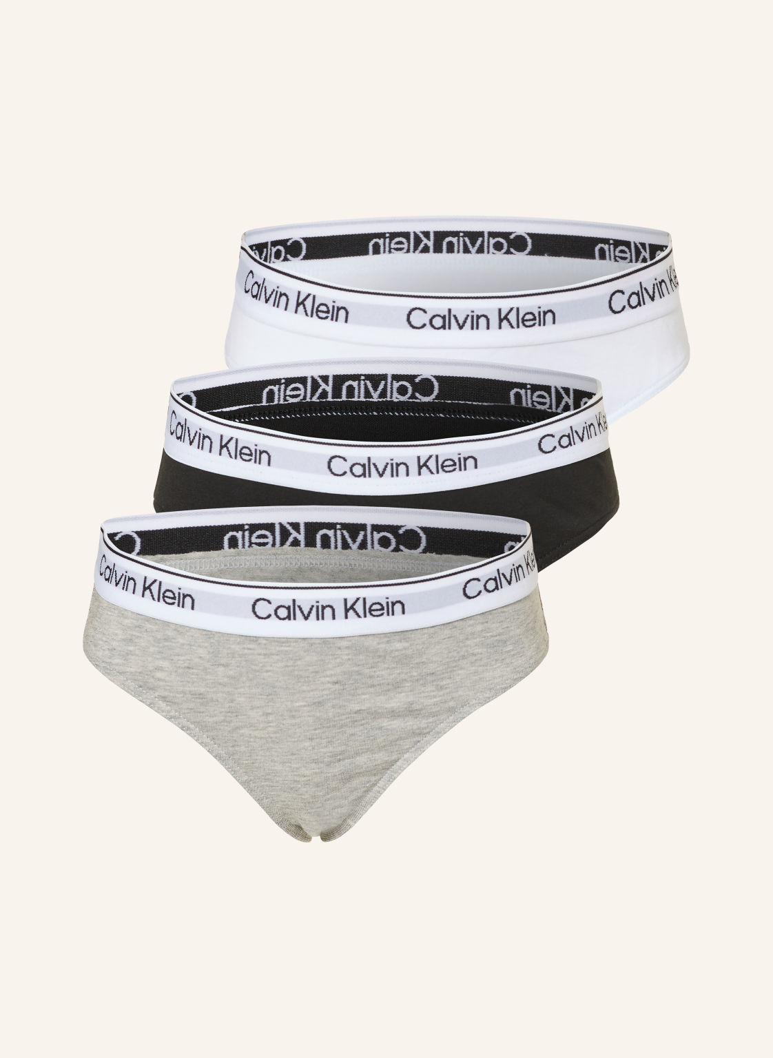 Calvin Klein Figi Icon Cotton Stretch, 3 Szt. schwarz