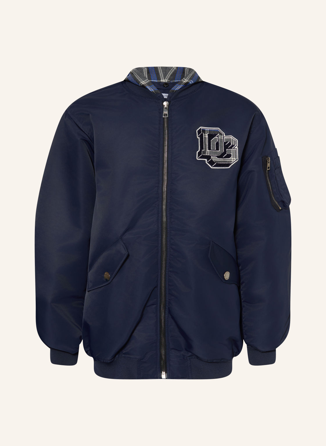 Dolce & Gabbana Bomberka Z Odpinanym Kapturem blau