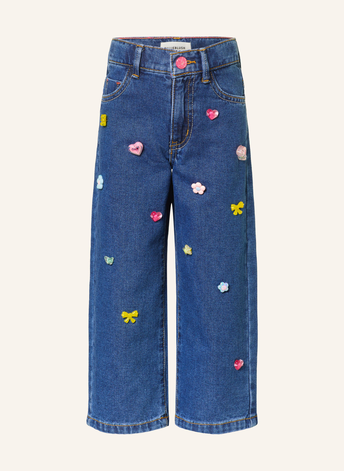 Billieblush Jeansy Z Ozdobnymi Koralikami blau