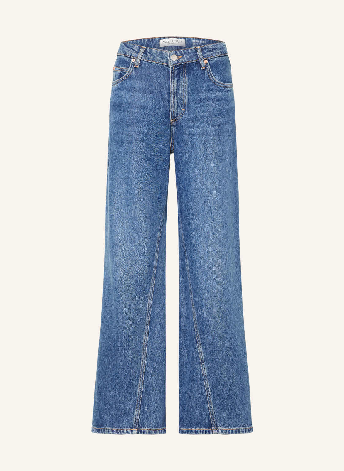 Marc O'polo Jeansy Wide Leg Lania blau