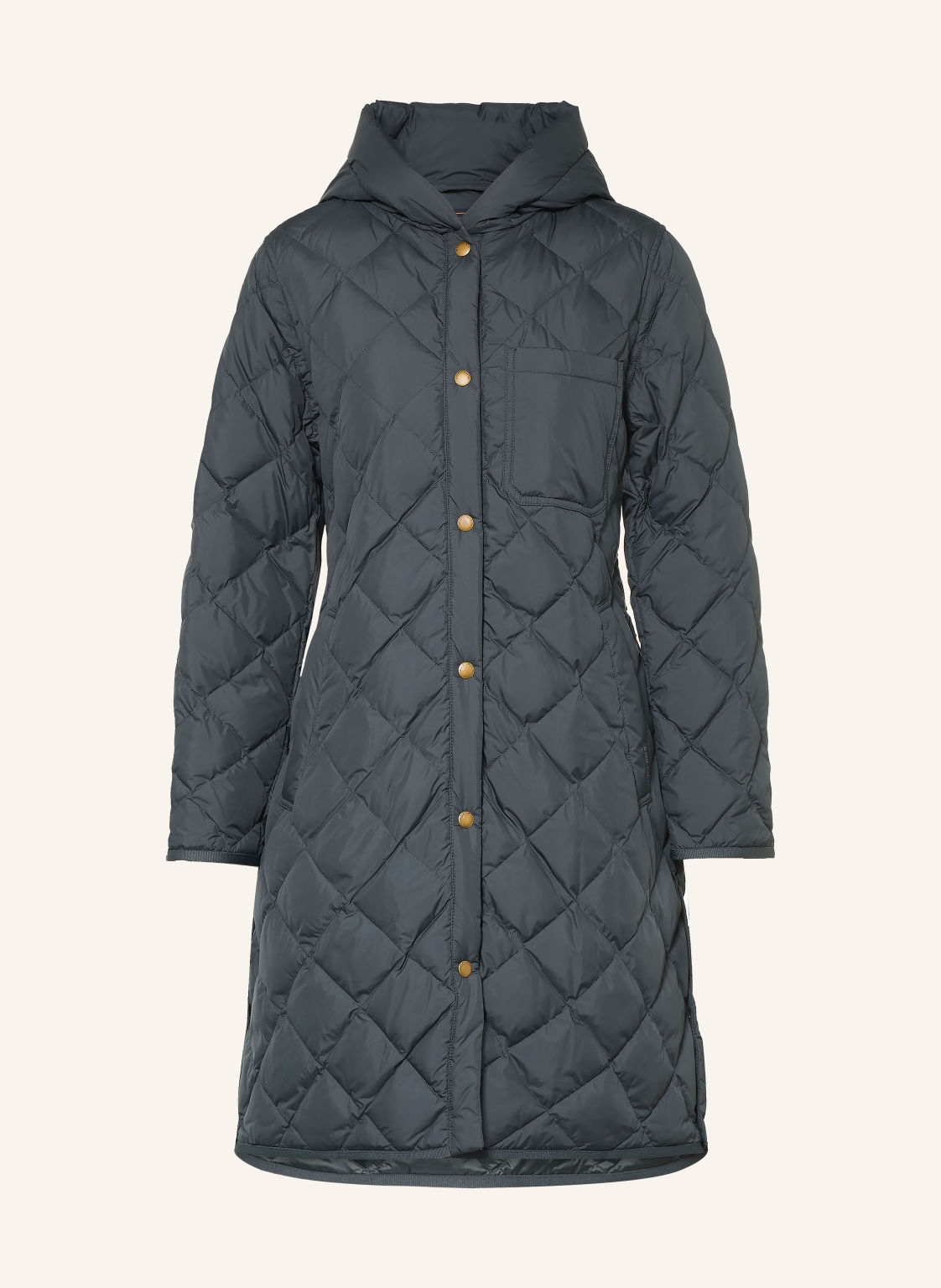 Woolrich Lekki Płaszcz Puchowy grau