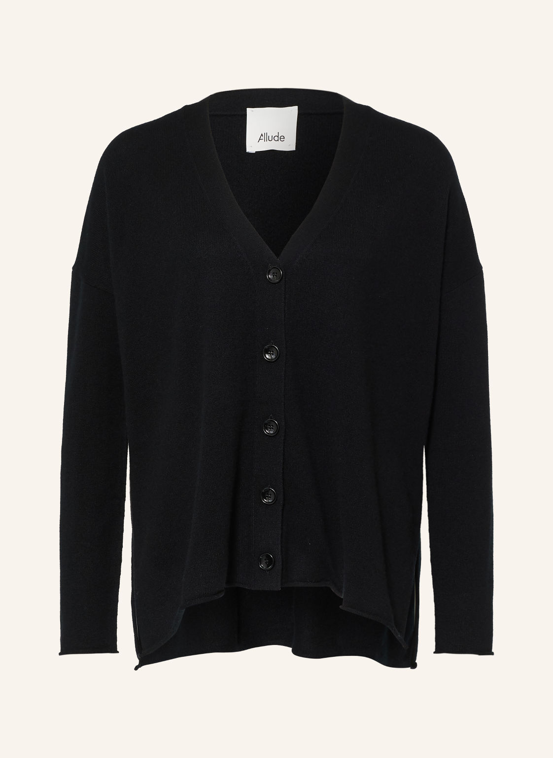 Allude Kardigan Oversize Z Kaszmiru schwarz