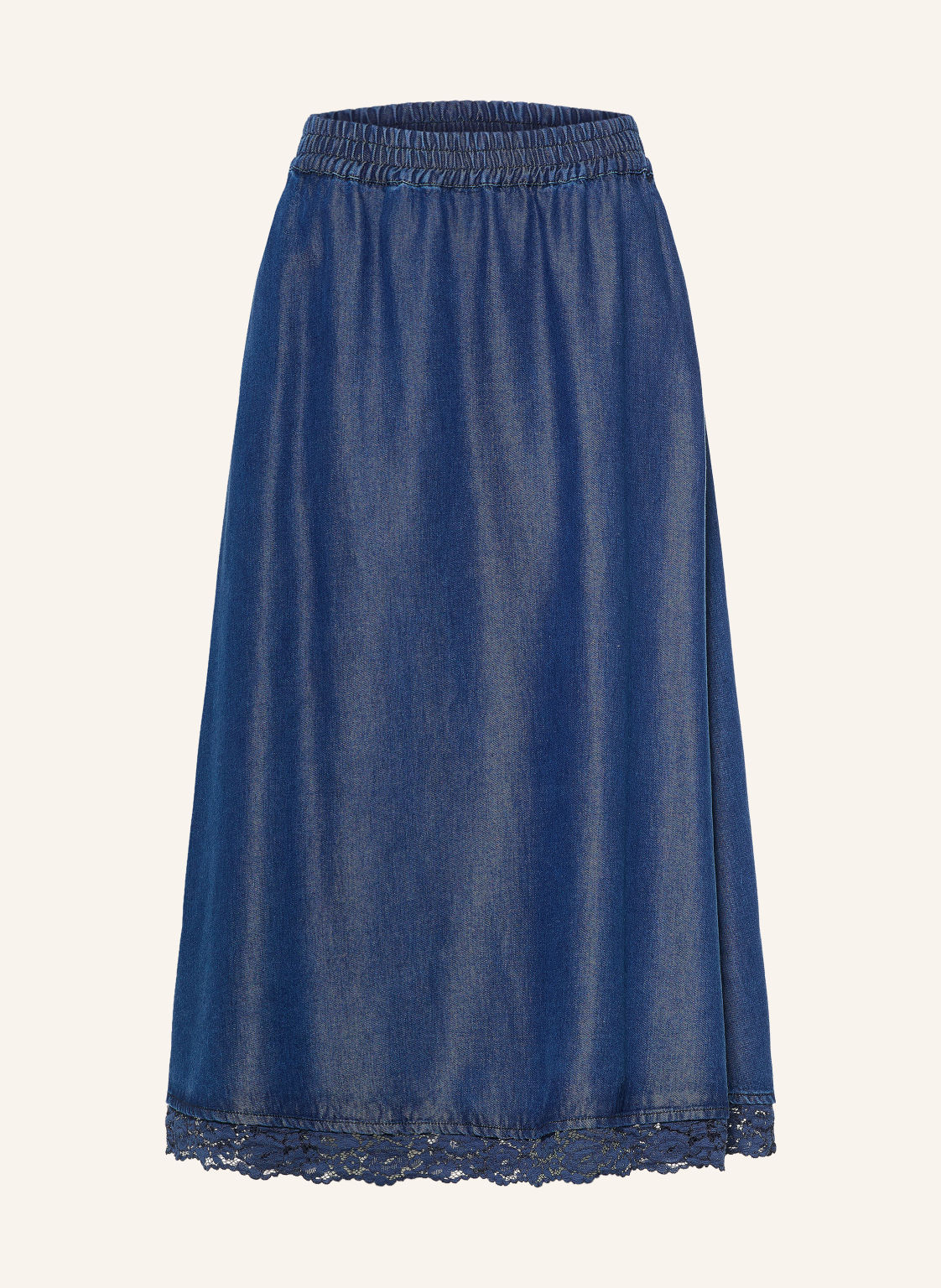Milano Italy Spódnica W Stylu Jeansowym Z Koronką blau