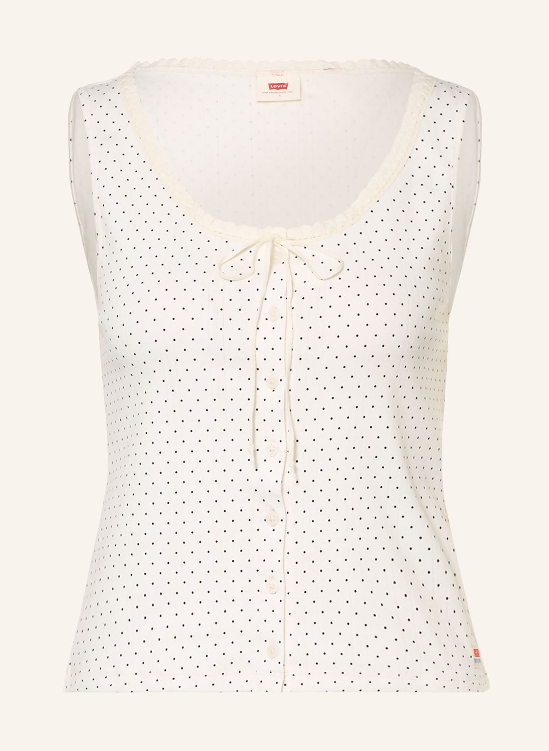 Levi's® Top Dry Goods Pointelle Z Koronką weiss