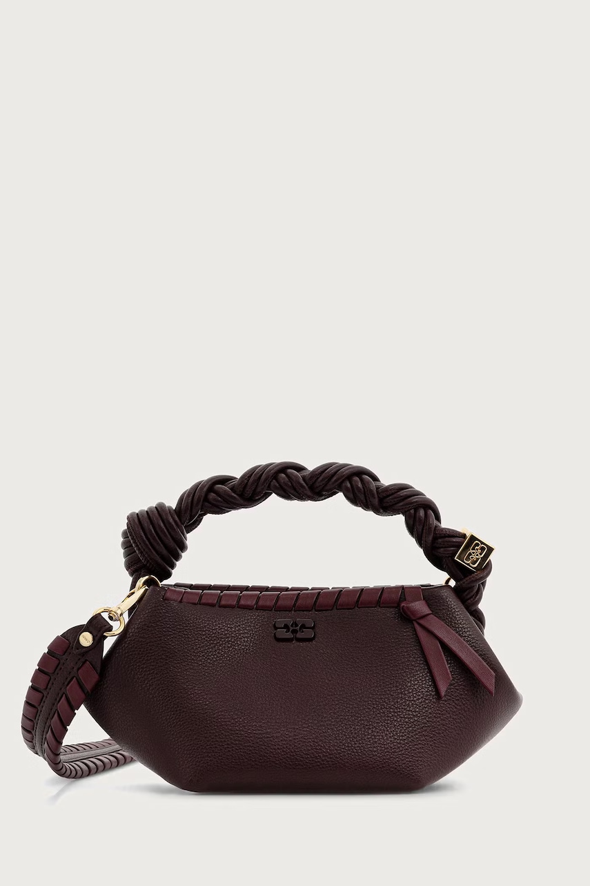 GANNI Bou Mini Tressé torebka crossbody damska z imitacji skóry