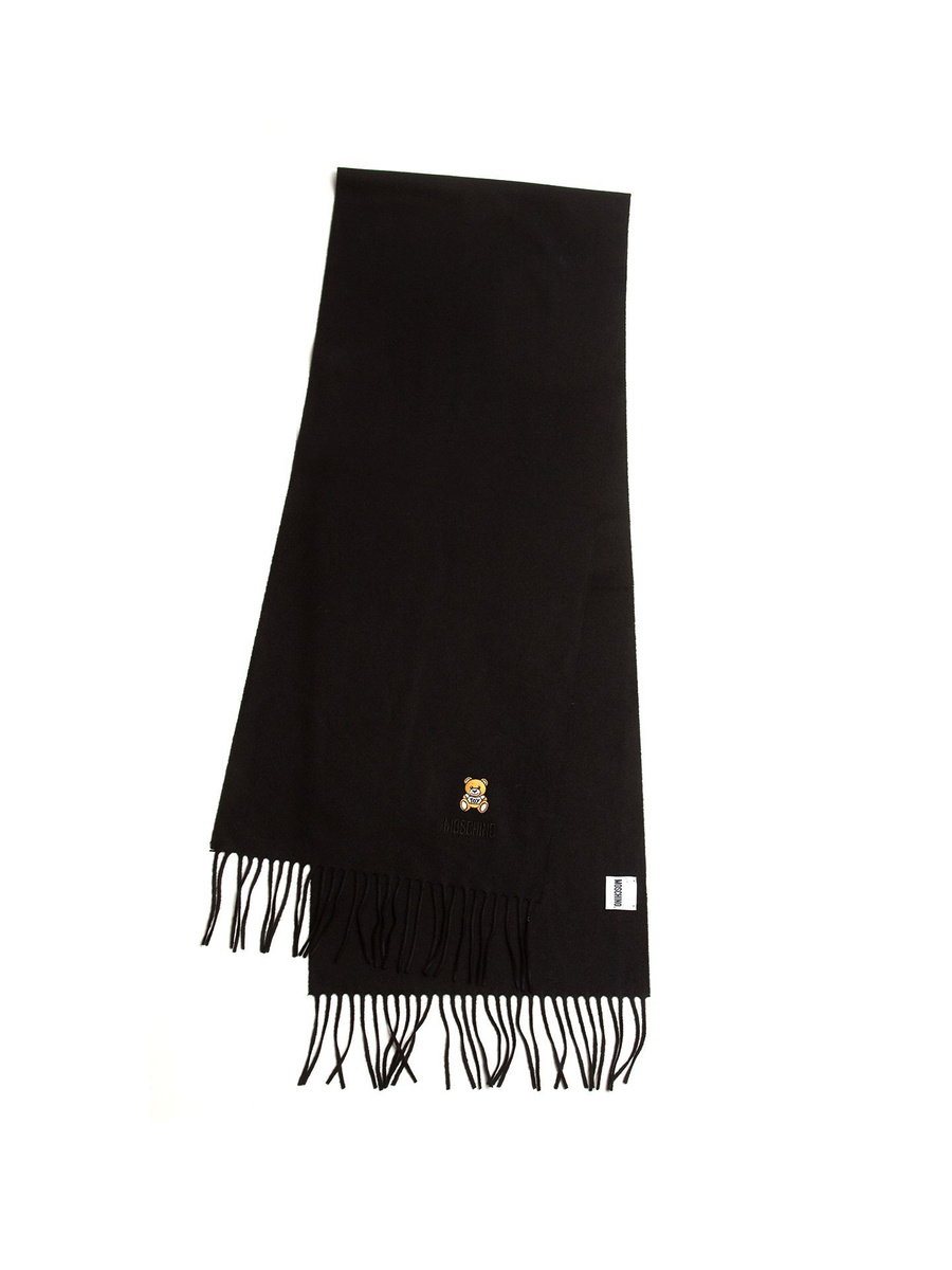 Damski czarny szalik w kwiaty Moschino 50124M5293016