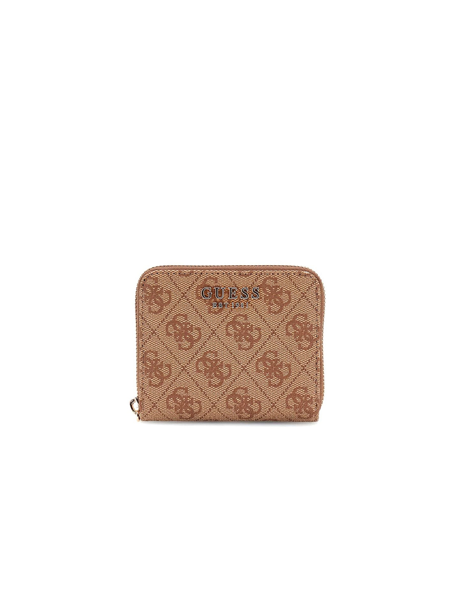 Mały portfel damski Guess SWSG74 59137 latte z logo