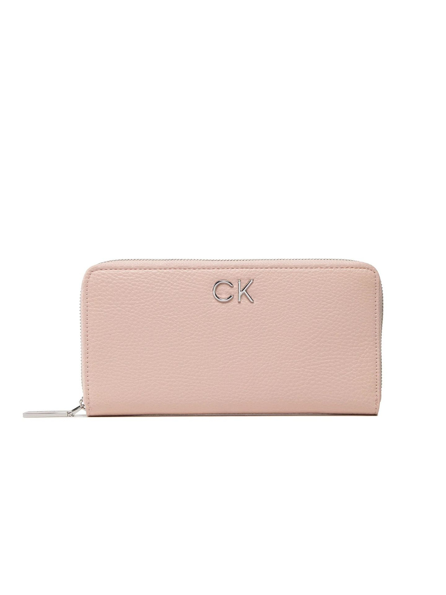 Skórzany portfel damski Calvin Klein K60K609482 TER brzoskwiniowy