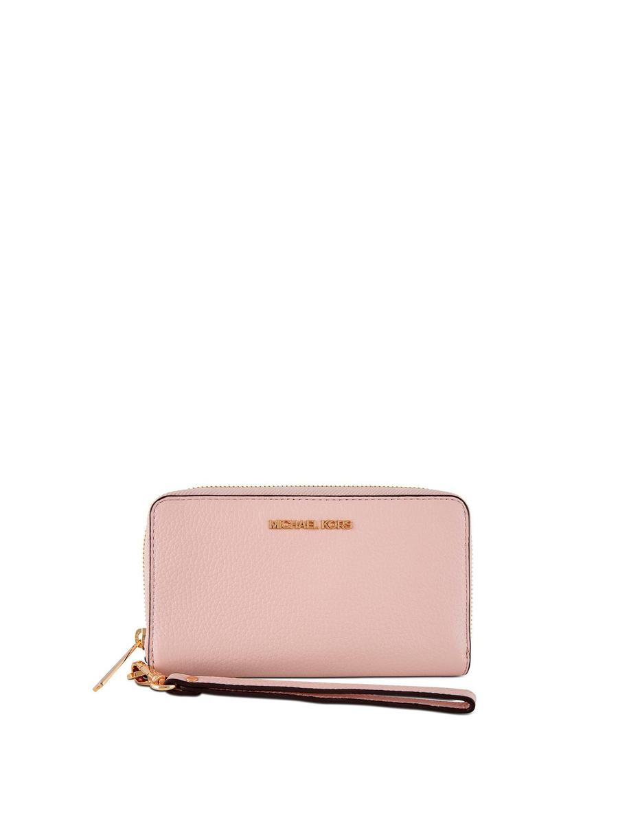 Pudroworóżowy skórzany portfel damski Michael Kors 35S9GTVE7L