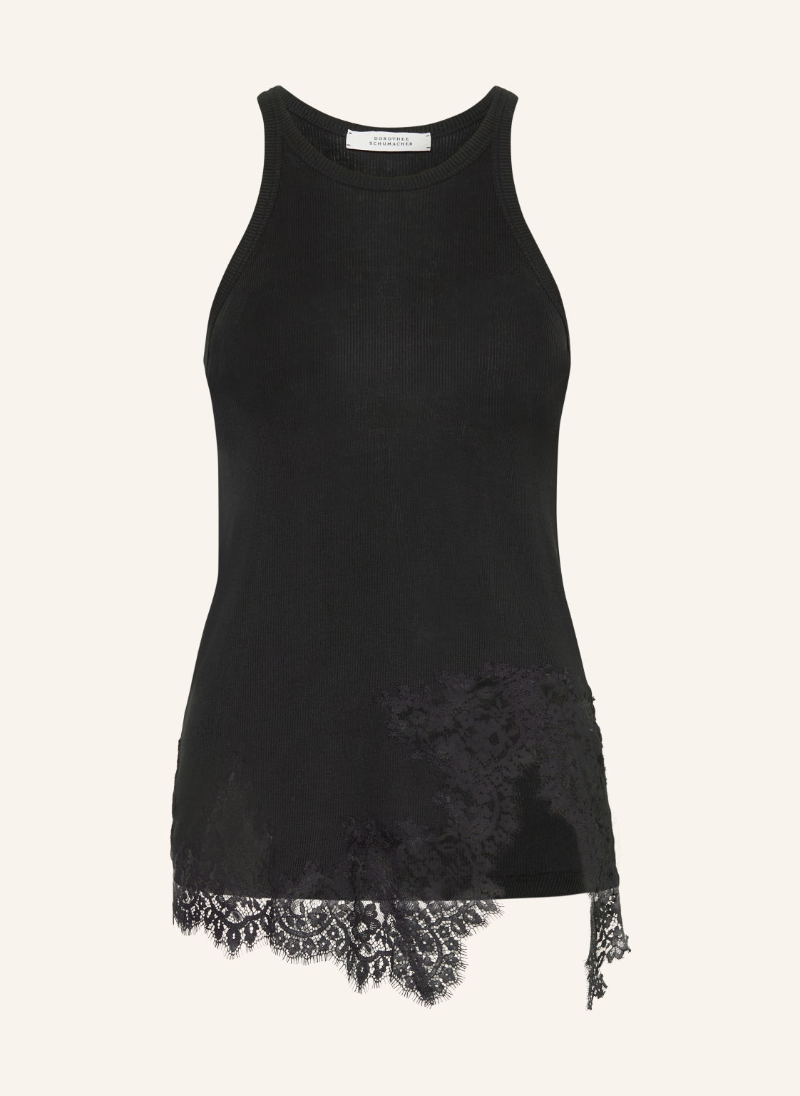 Dorothee Schumacher Top Pure Sleekness Z Koronką schwarz