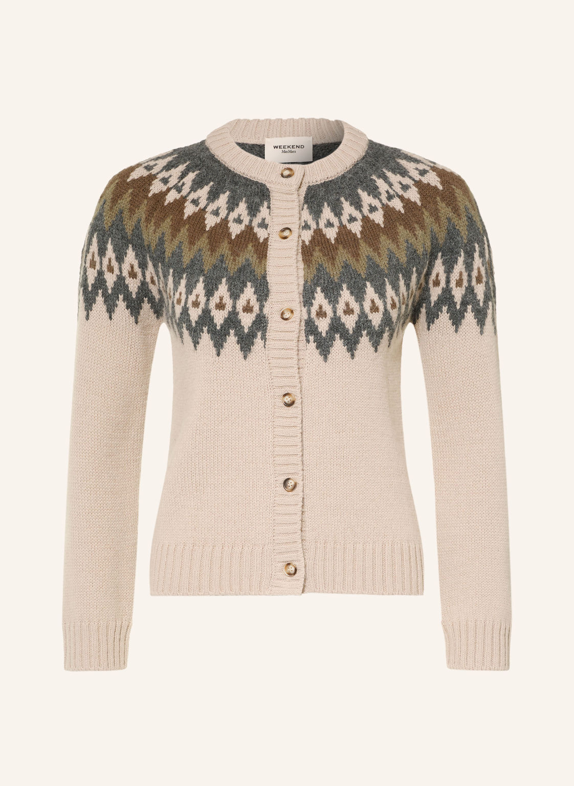 Weekend Max Mara Kardigan Targa Z Alpaki beige