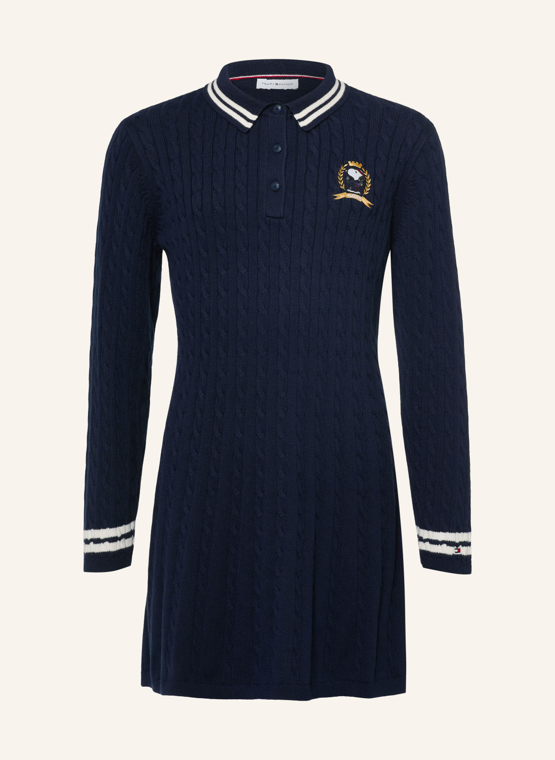 Tommy Hilfiger Dzianinowa Sukienka Polo Peanuts™ blau
