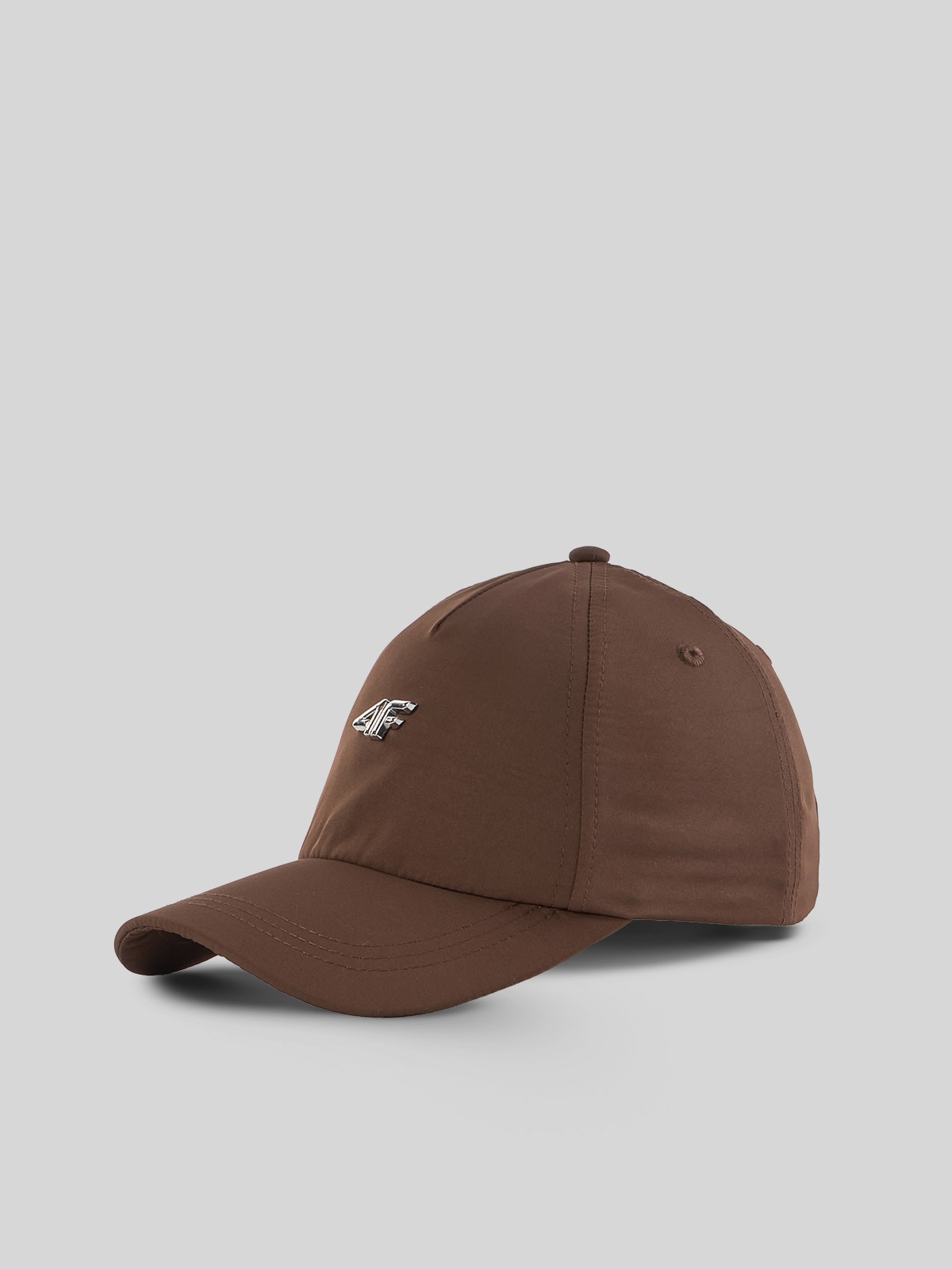 4F Czapka z daszkiem strapback damska - brązowa XS/S (56cm)