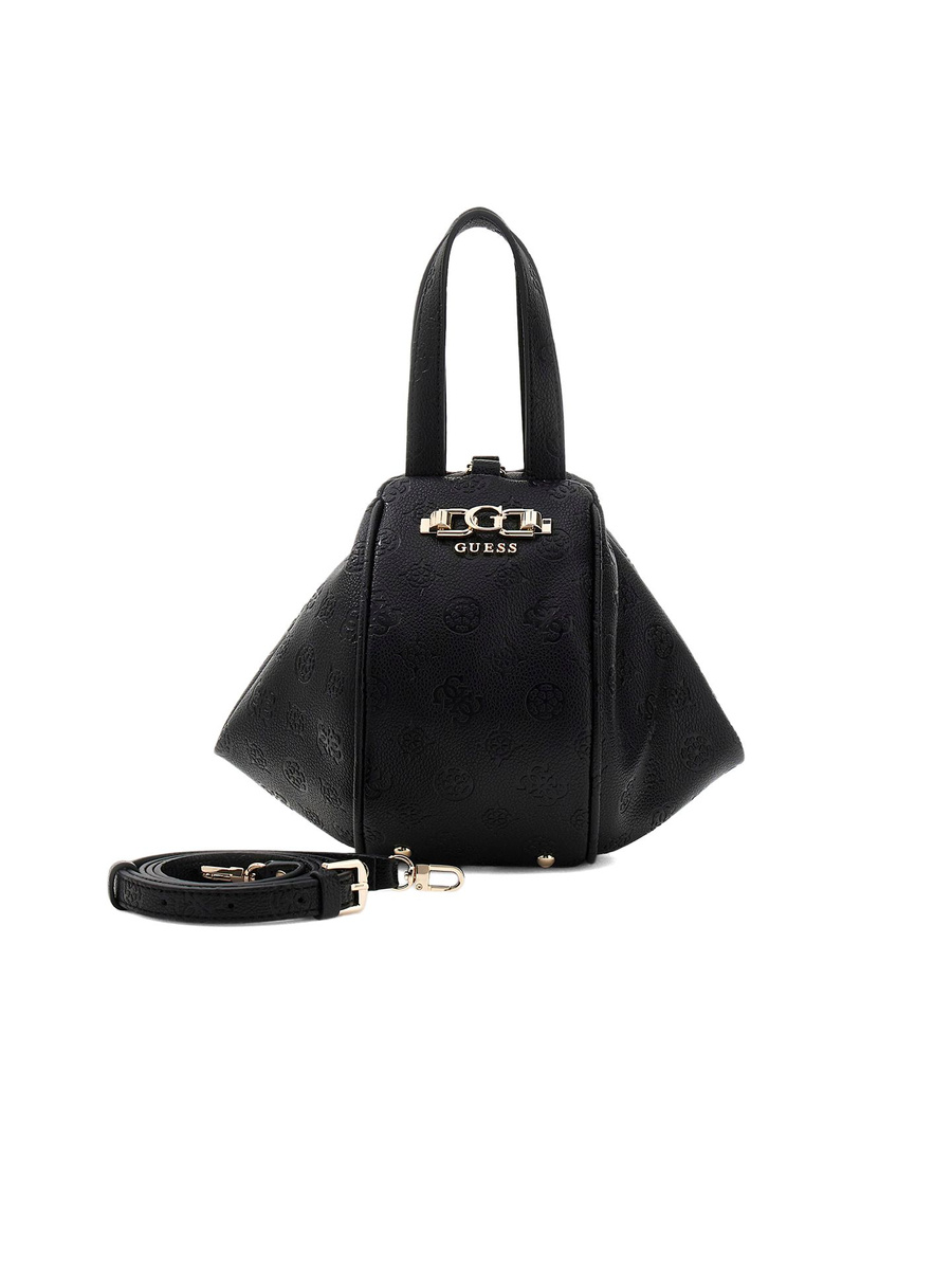Damska saszetka crossbody Guess HWPD99 16770, czarna z logo