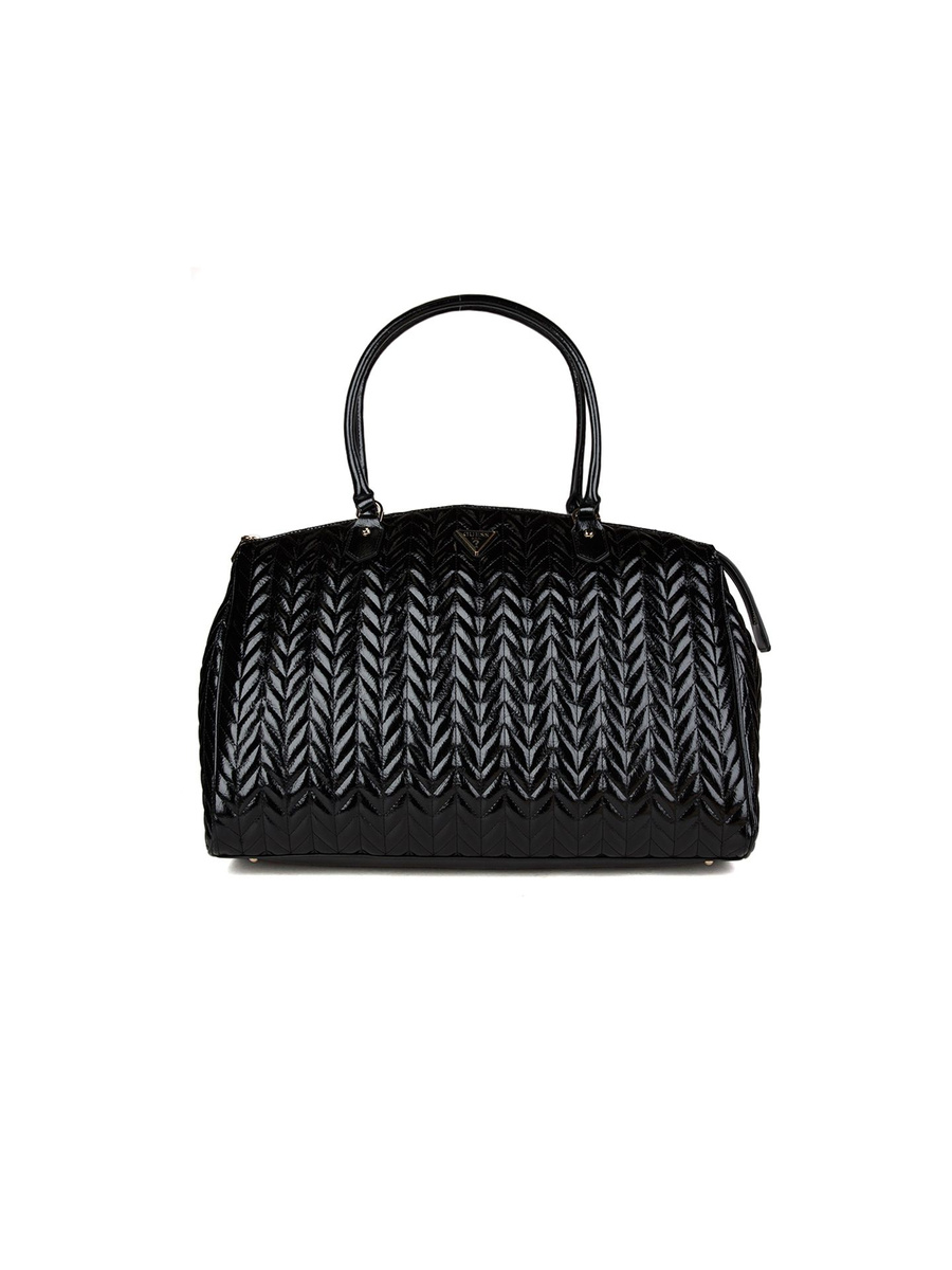 Damska torebka tote Guess TWQN97 20903 czarna w kwiaty