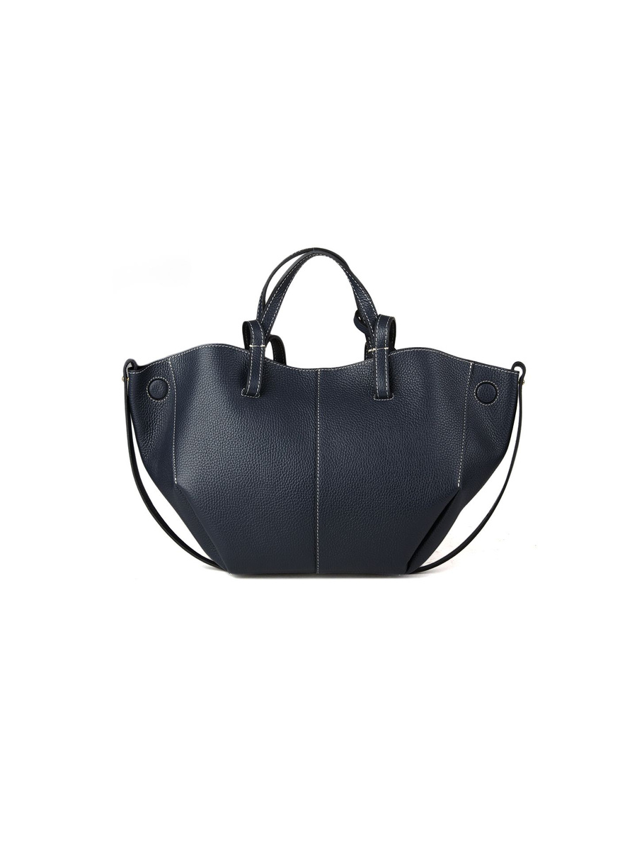 Skórzana torebka shopper Giulia Monti GM1665 D24 – granatowa