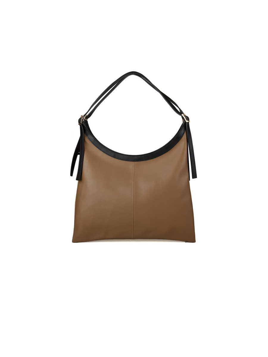 Damska torebka shopper Giulia Monti GM1642 szarobrązowo-czarna