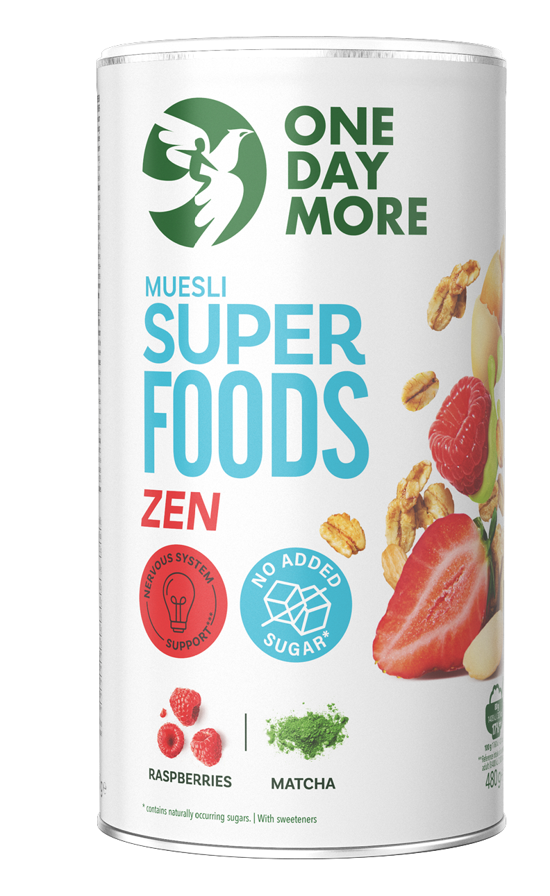 One Day More Musli w tubie Superfoods Zen bez dodatku cukrów 480g Tuba