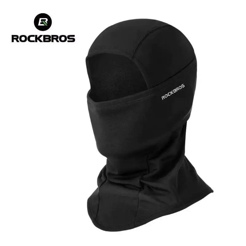 Kominiarka rowerowa, turystyczna długa ocieplana LF7345BK Czarna ROCKBROS
