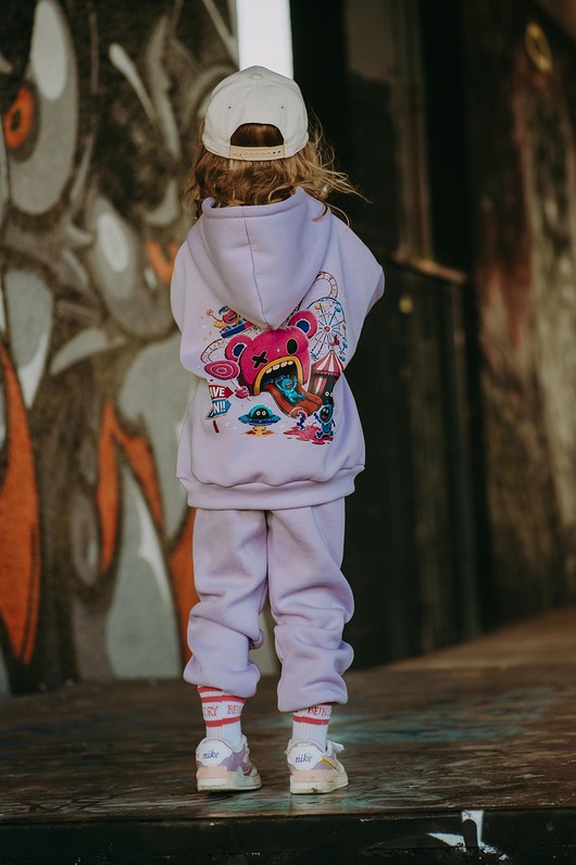 Dres oversize Teddyland lawendowy