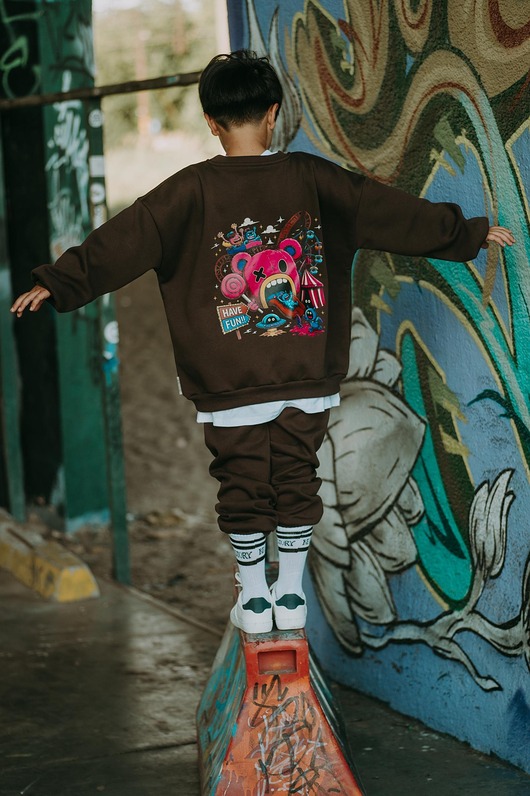 Dres oversize Teddyland czekoladowy