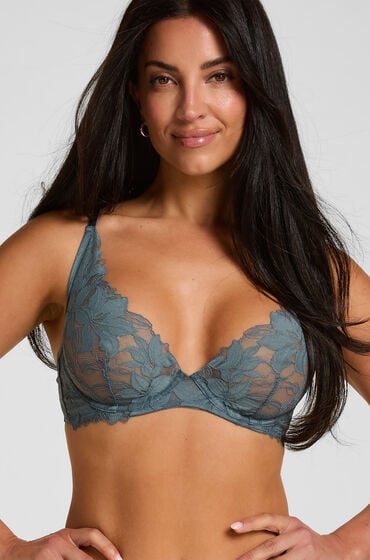 Hunkemöller Biustonosz nieusztywniany z fiszbinami Ingrid Niebieski
