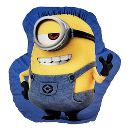 Jerry Fabrics Poduszka w kształcie Minionka Carla 35x30 niebieska Jf24