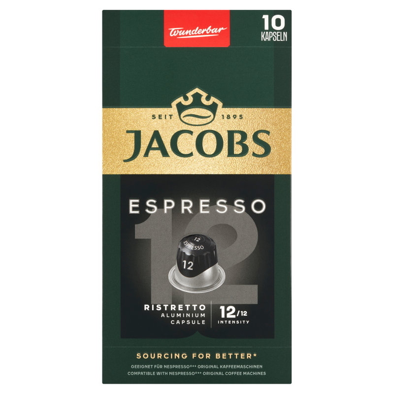Jacobs Kawa w kapsułkach ESPRESSO 12 RISTRETTO+ 40 zł na dzień dobry w Klubie MediaMarkt ! ESPRESSO 12 RISTRETTO 10 Kapsułek