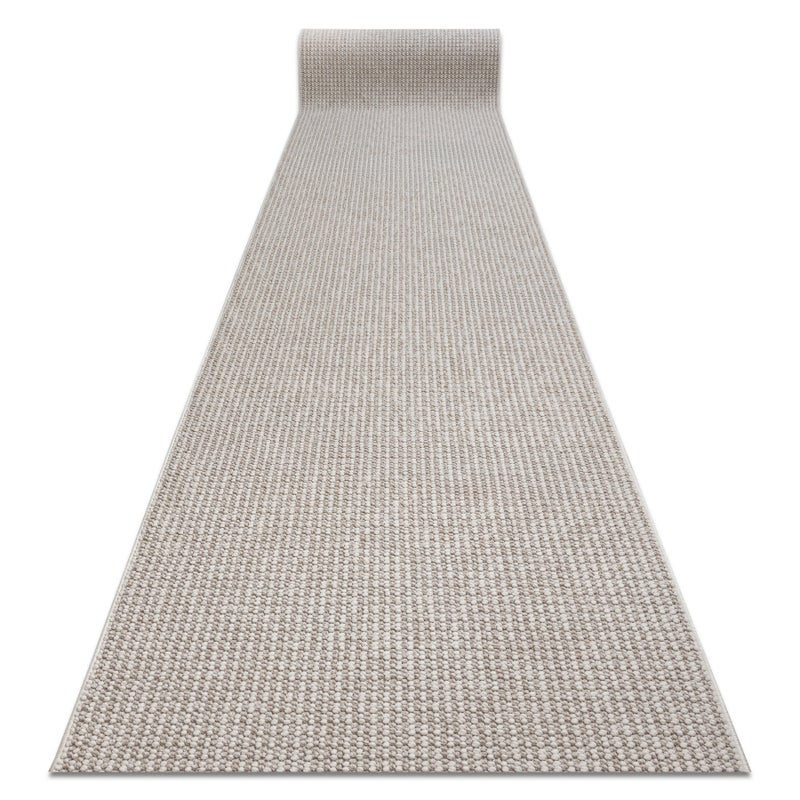 Chodnik CASABLANCA LOOP biały / beż pętelkowy, miękki 100cm 100x440 cm