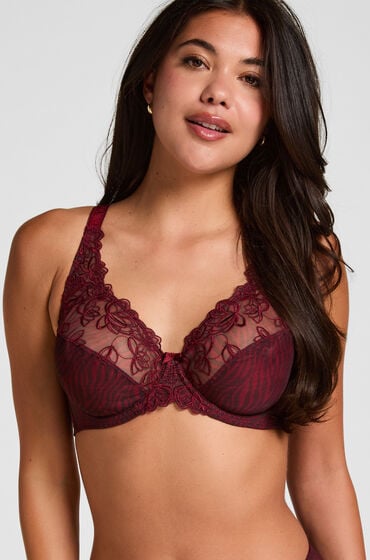 Hunkemöller Biustonosz nieusztywniany z fiszbinami Diva Czerwony
