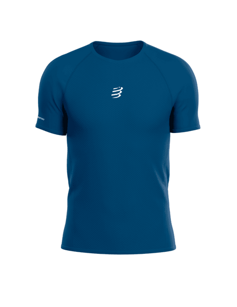 COMPRESSPORT Koszulka biegowa męska TRAIL RACING SS T-SHIRT blue saphire