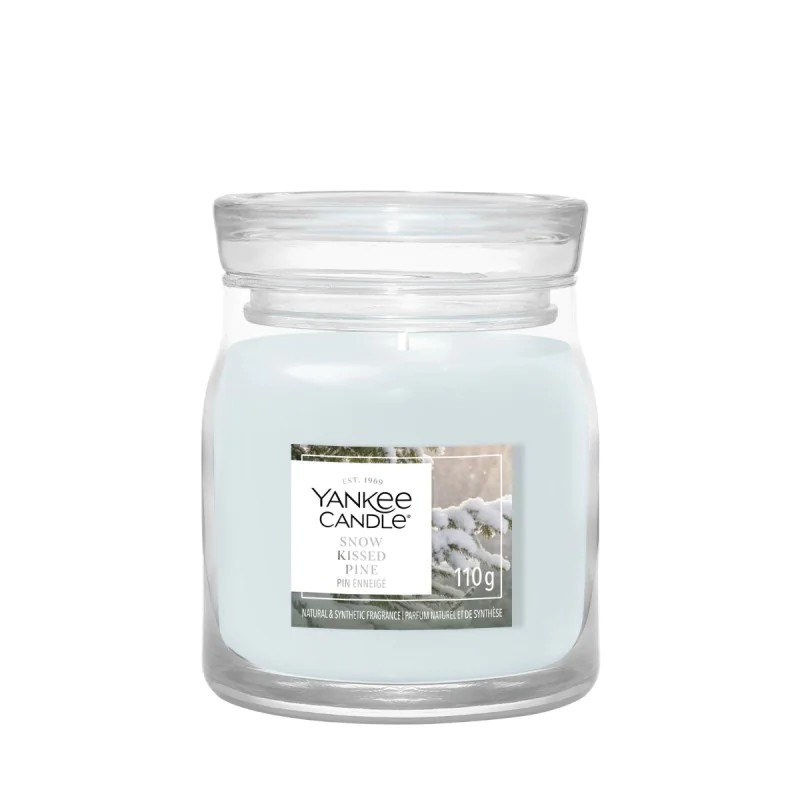 Yankee Candle Świeca w Małym Słoiku Snow Kissed Pine
