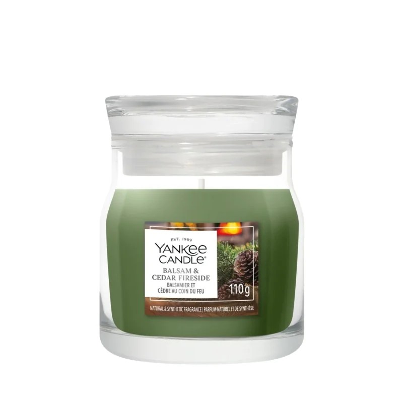 Yankee Candle Świeca w Małym Słoiku Balsam & Cedar Fireside
