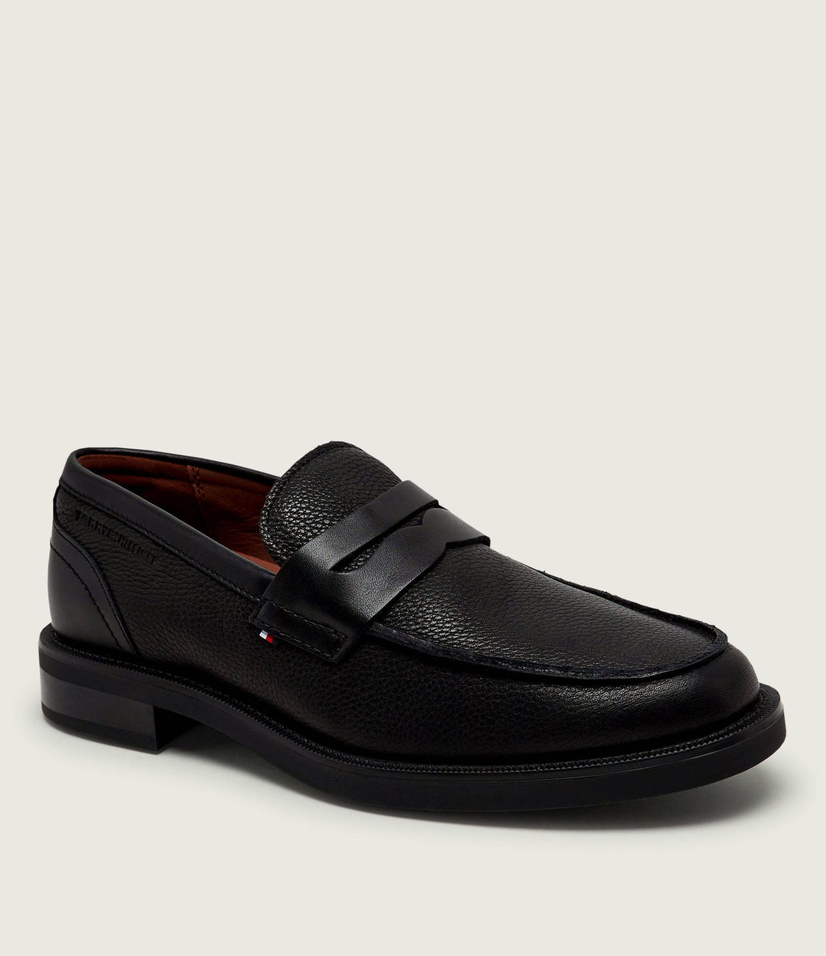 Tommy Hilfiger Skórzane loafersy Mix Dress
