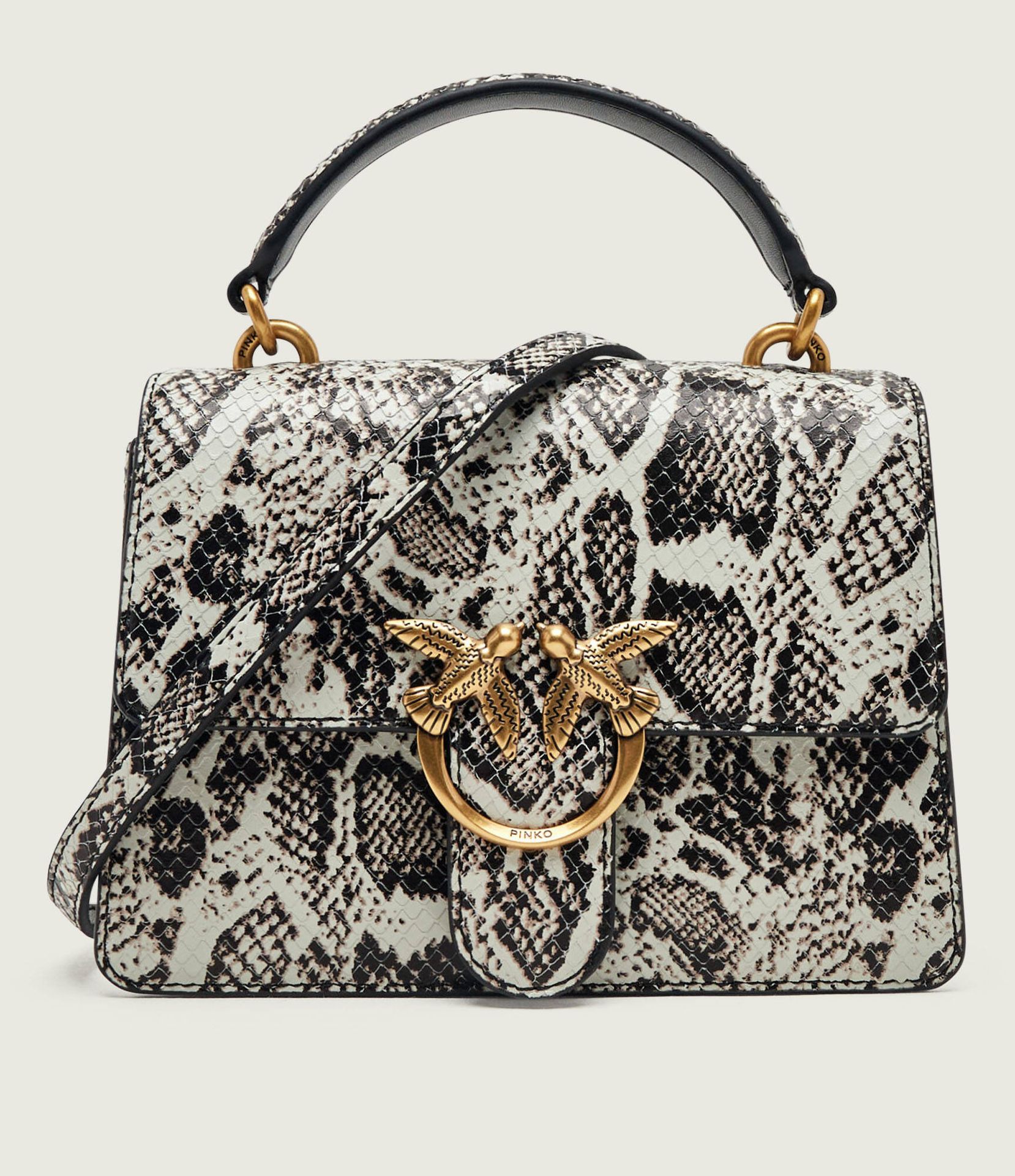 Pinko Skórzany kuferek Love One Top Handle Mini