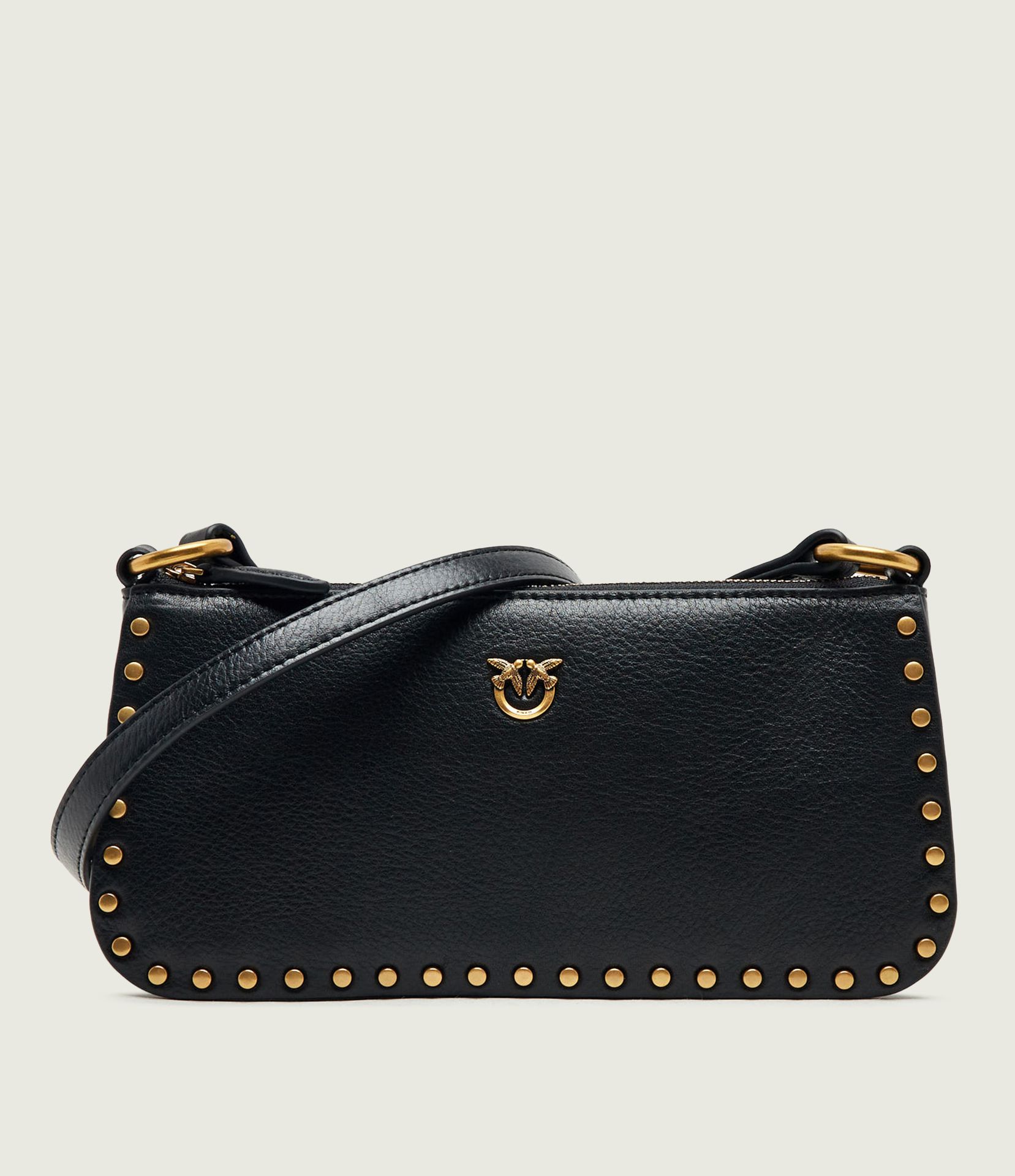 Pinko Skórzana torebka na ramię Half Moon Horizontal Mini