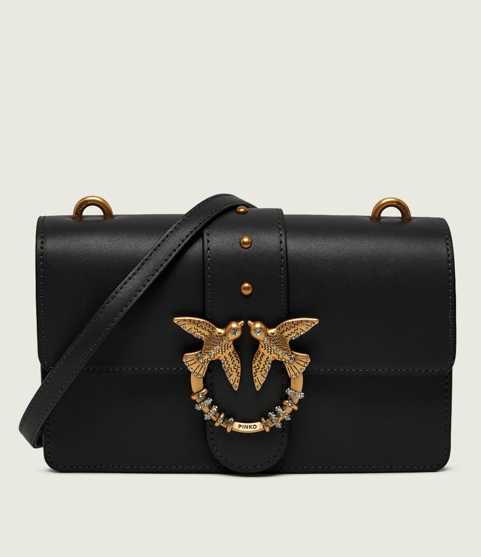 Pinko Skórzana torebka na ramię Love One Mini