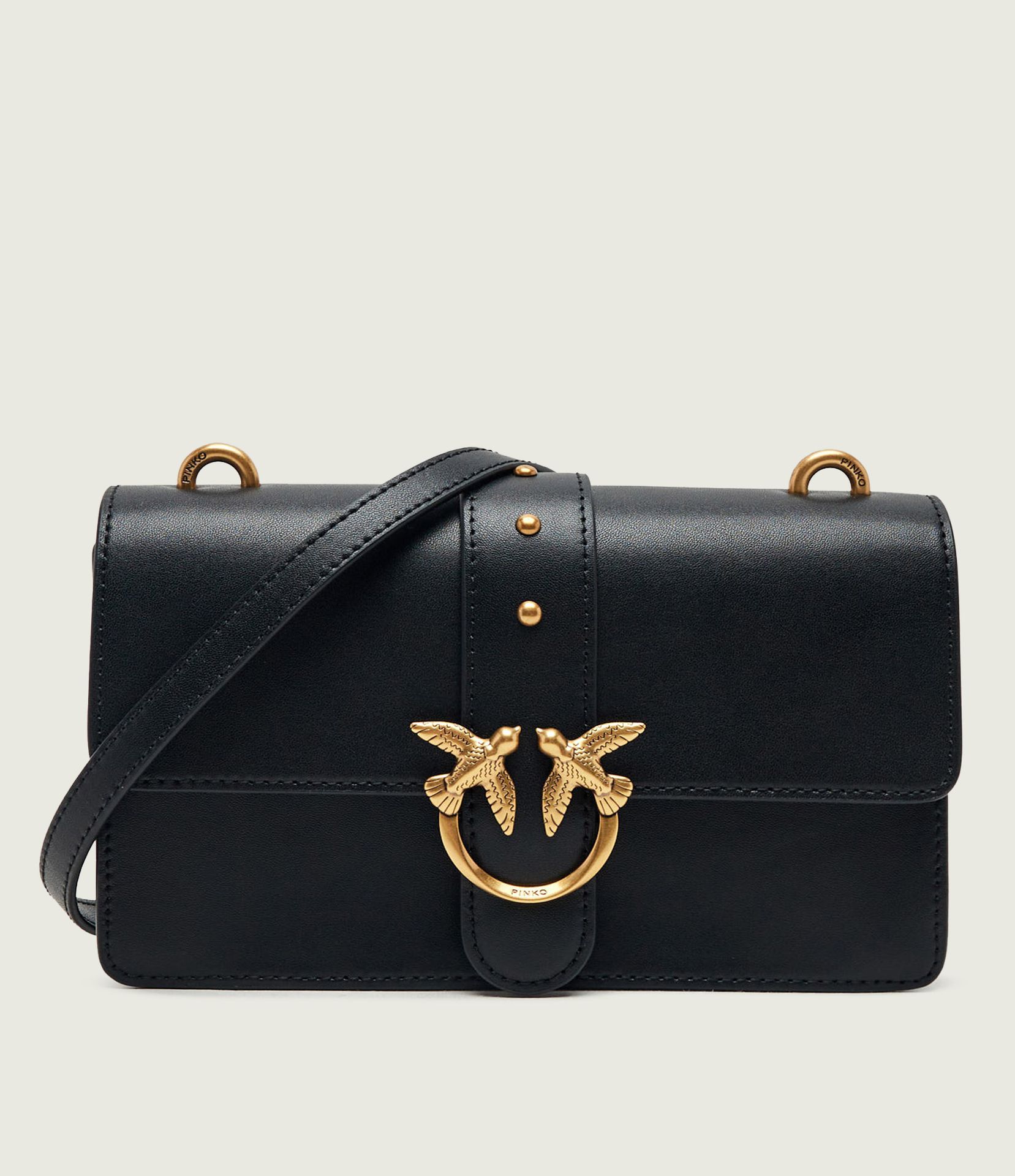 Pinko Skórzana listonoszka Love One Mini St.