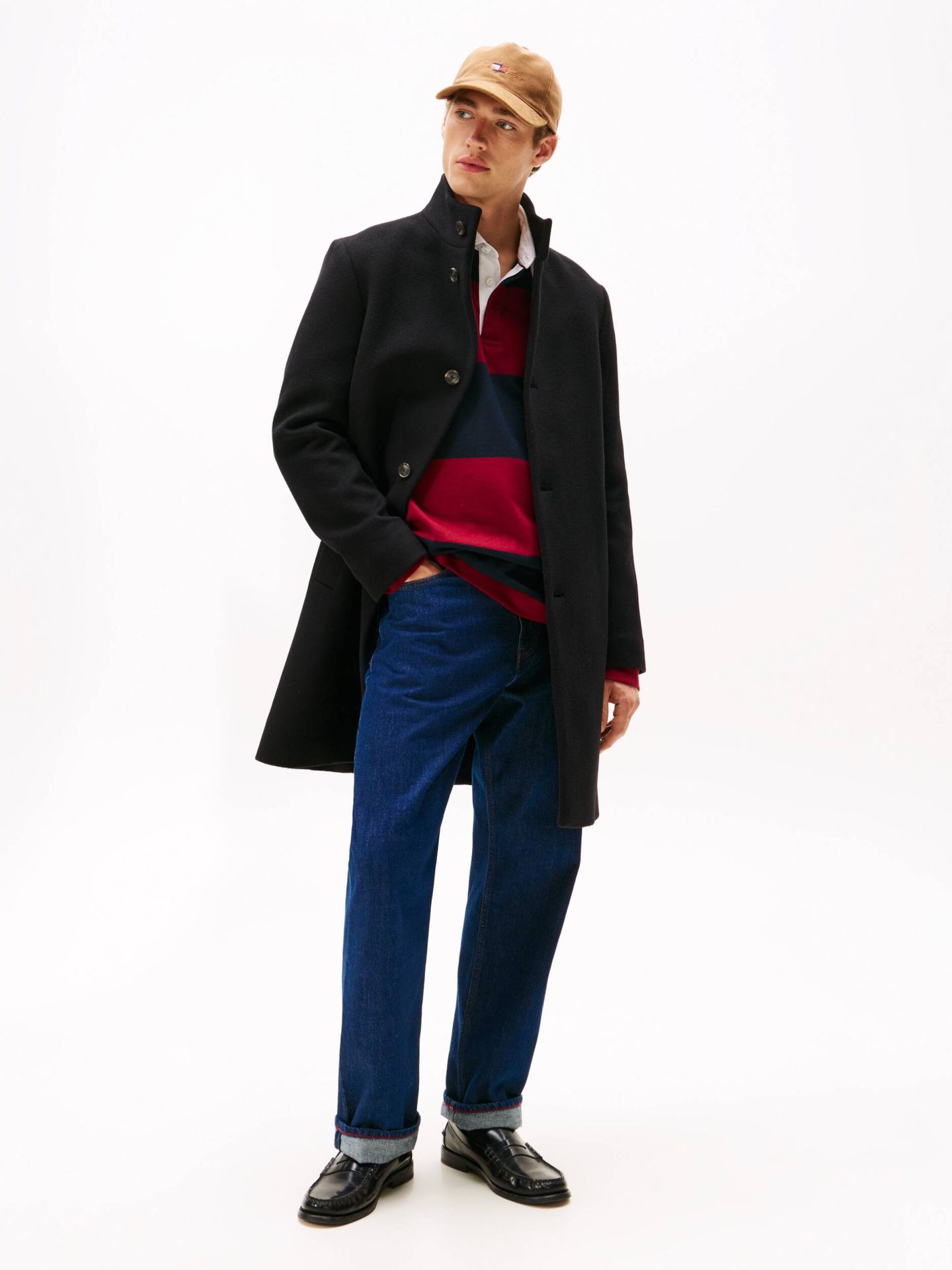 Tommy Hilfiger Wełniany płaszcz