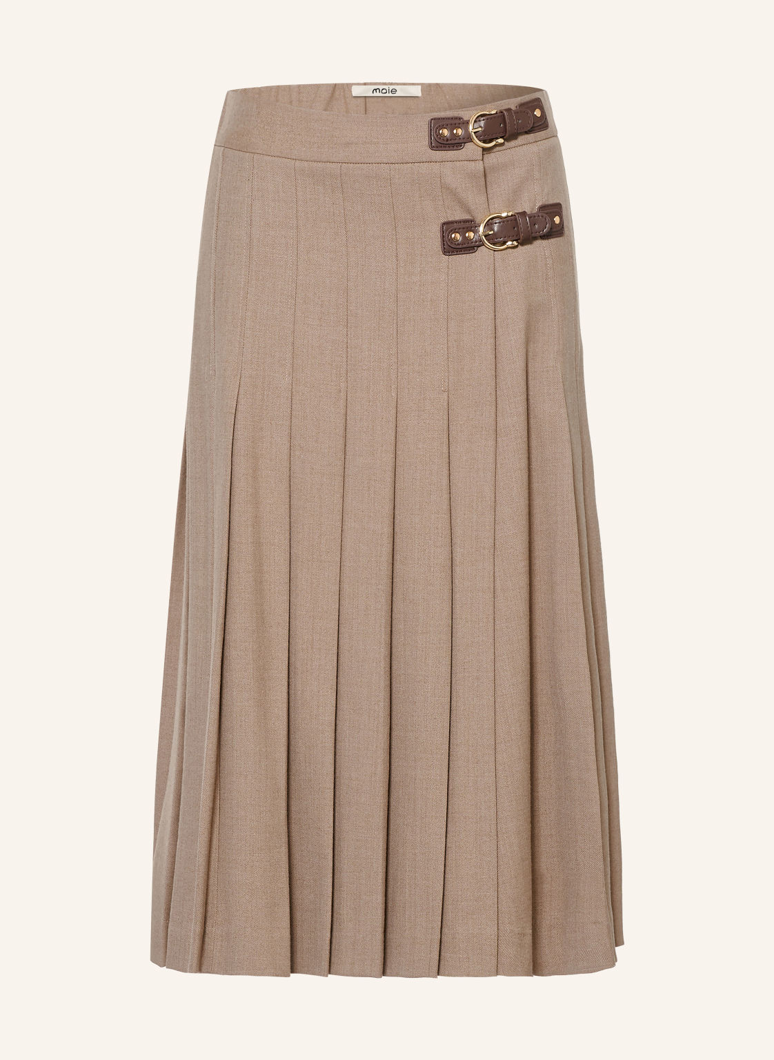 Maje Plisowana Spódnica beige