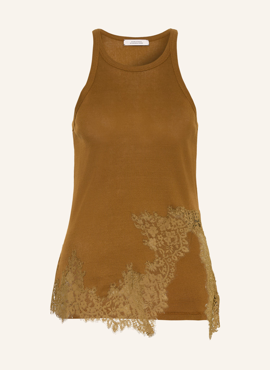 Dorothee Schumacher Top Pure Sleekness Z Koronką braun