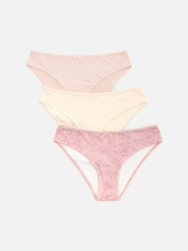 Reserved - Majtki typu figi 3 pack - pastelowy róż