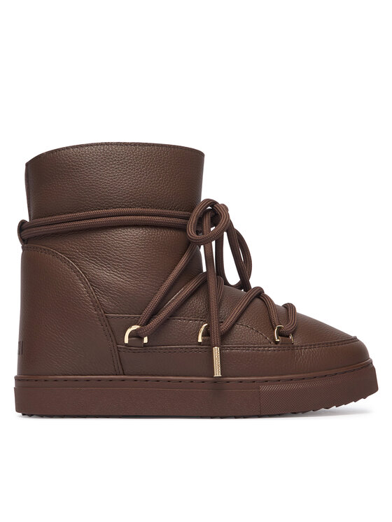 Inuikii Śniegowce Full Leather Wedge 1001.004.0092 Brązowy ciemny