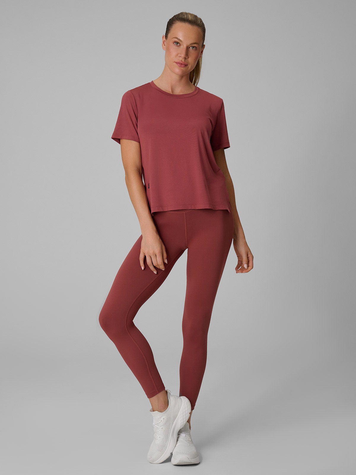 4F Legginsy treningowe szybkoschnące damskie - brązowe XXL