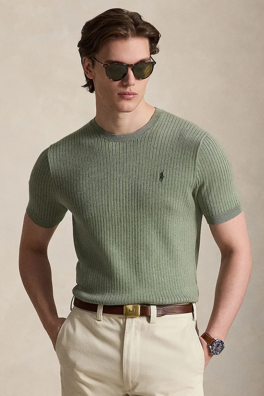 Polo Ralph Lauren sweter z krótkim rękawem bawełniany męski