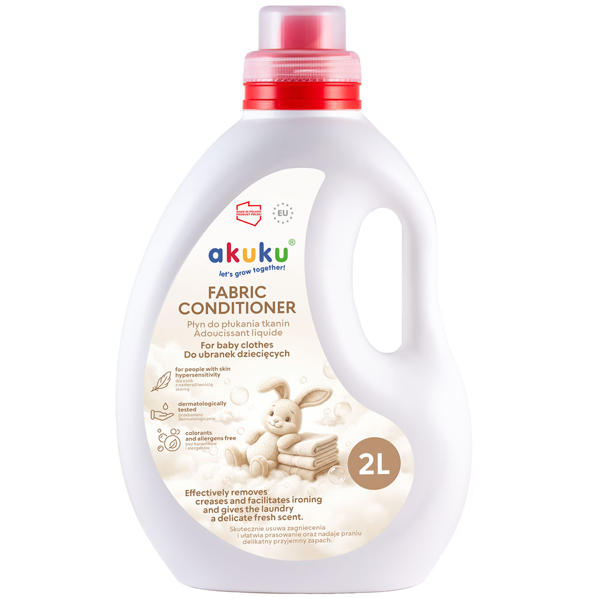 Akuku, płyn do płukania odzieży dziecięcej, od urodzenia, 2000 ml